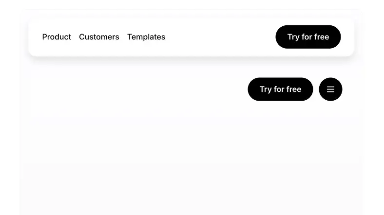 Jitter inspired navigation bar