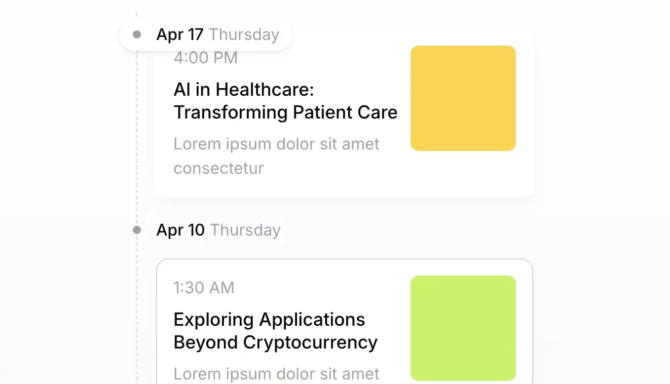 Luma events sticky header animation
